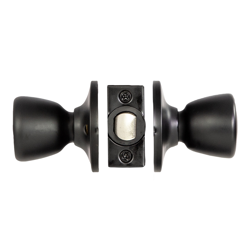 Design House Terrace Passage Hall and Closet Door Knob in Matte Black