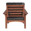 Leick Home Mission Adjustable Reclining Faux Leather Armchair in Brown