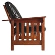 Leick Home Mission Adjustable Reclining Faux Leather Armchair in Brown
