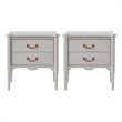 Design House Oxford End Tables with Drawers in Gray (2 Piece)