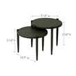 Leick Home Redonda Bay Side Table Set in Urbane Bronze (2 Piece)