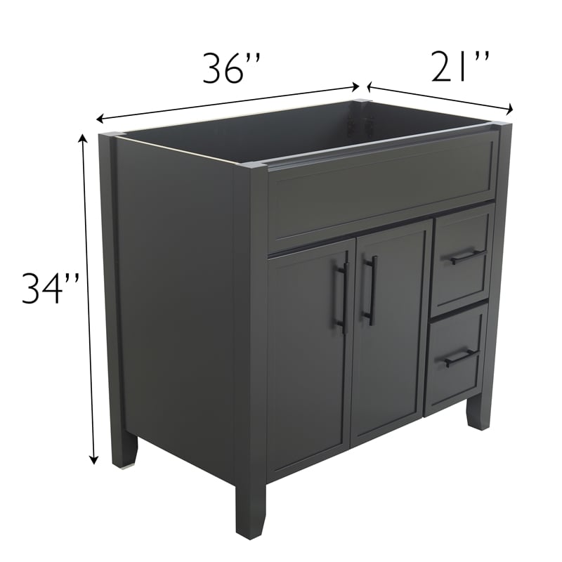 design house 36&quot dawson 2 door 2 drawer vanity in iron ore