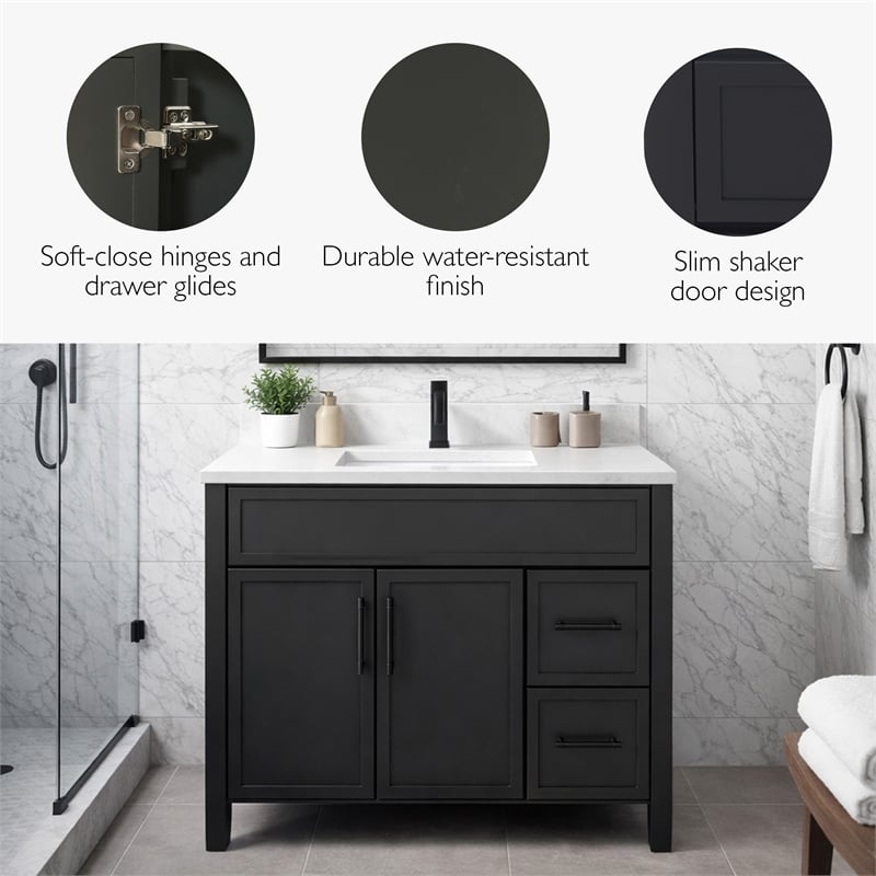 design house 36&quot dawson 2 door 2 drawer vanity in iron ore