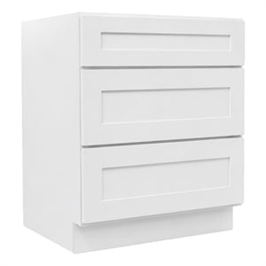 Design House 24&quot Brookings 3 Drawer Assembled Base Cabinet in White