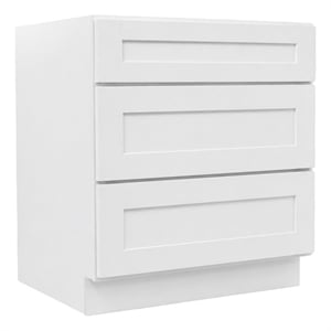 Design House 27&quot Brookings 3 Drawer Assembled Base Cabinet in White