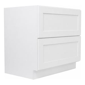 Design House 36&quot Brookings 2 Drawer Assembled Base Cabinet in White