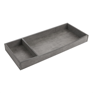 pali design transitional poplar/mdf wood changing tray in granite gray