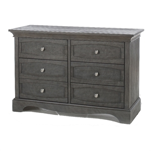 pali design ragusa double transitional wood dresser in distressed granite gray