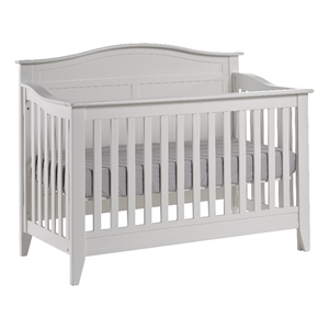 pali design napoli arch-top forever transitional wood crib in white