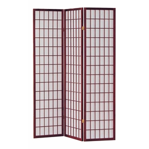 milton greens stars inc 3-panel traditional wood room divider in cherry
