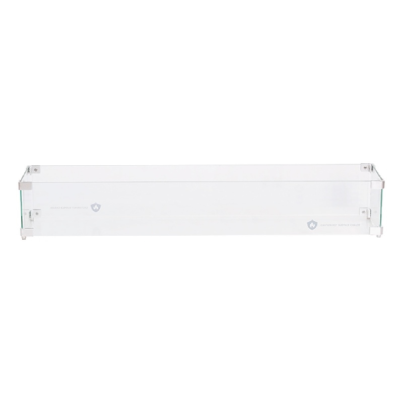 Sunbeam Wind Guard Linear Contemporary Glass Model in Clear Finish