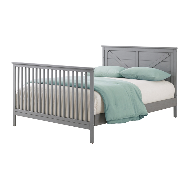 Oxford Baby Montauk Farmhouse Wood Conversion Kit in Gray Finish