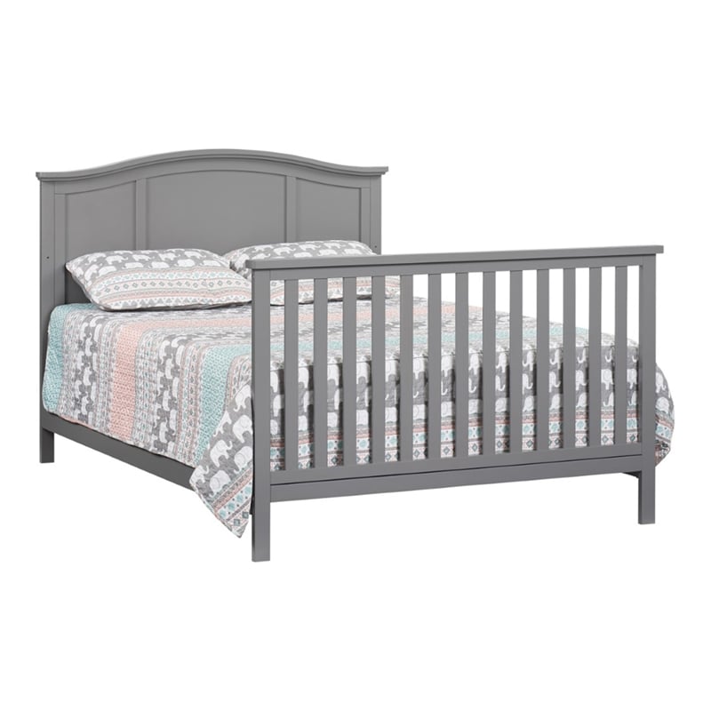 Oxford Baby Emerson Wood Full Bed Conversion Kit in Dove Gray Finish
