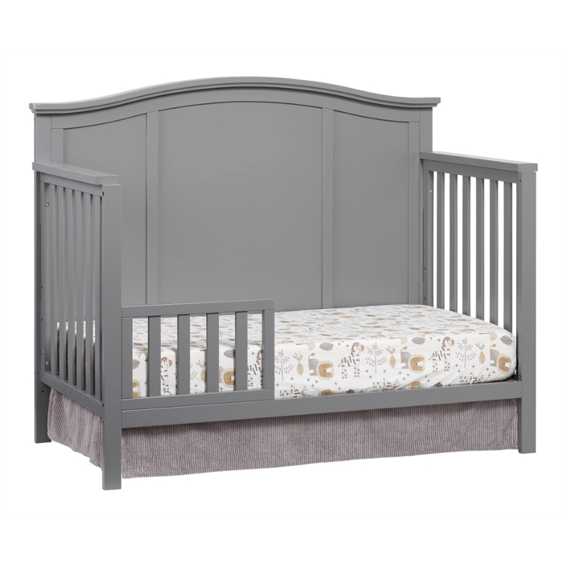 Oxford Baby Emerson Modern Wood Guard Rail in Dove Gray Finish