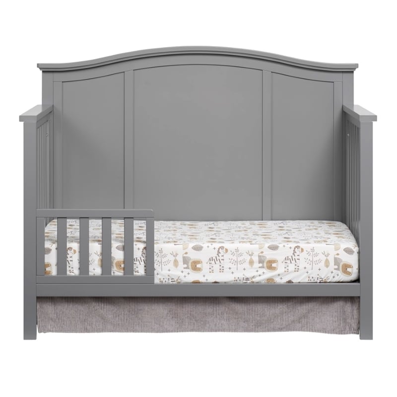 Oxford Baby Emerson Modern Wood Guard Rail in Dove Gray Finish