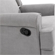 Oxford Baby Teegan Wood and Fabric Swivel Glider & Recliner in Gray