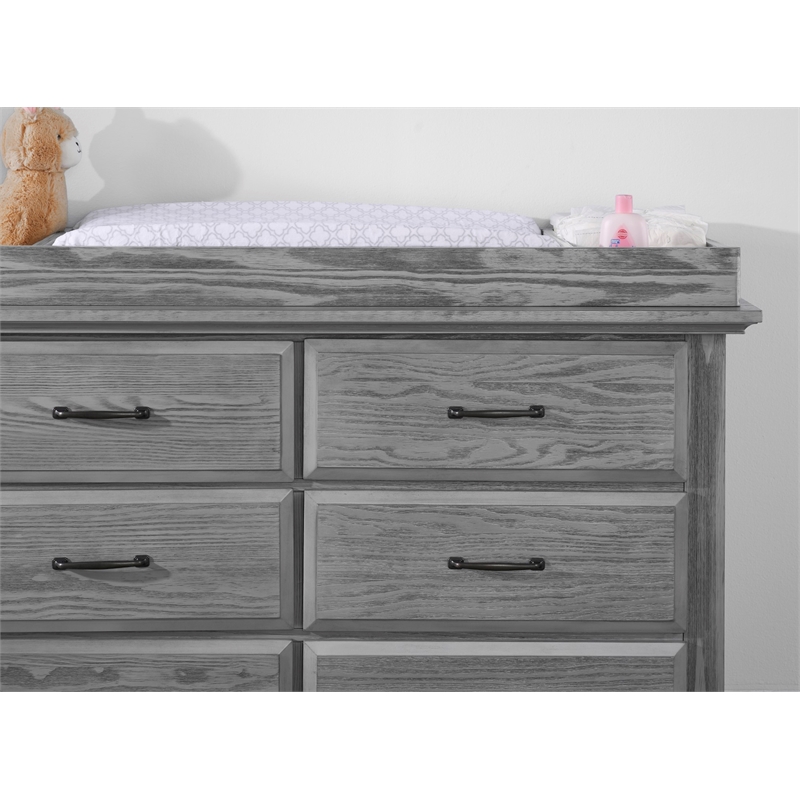 Oxford Baby Universal Wood Changing Topper in Graphite Gray Finish