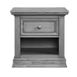 Oxford Baby Glenbrook 1-Drawer Wood Nightstand in Graphite Gray