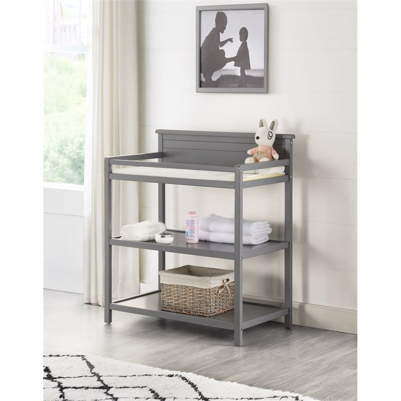 Oxford Baby Universal Wood Changing Station in Dove Gray Finish