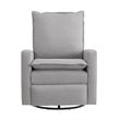 Oxford Baby Uptown Wood and Fabric Swivel Glider & Recliner in Gray
