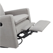 Oxford Baby Uptown Wood and Fabric Swivel Glider & Recliner in Gray