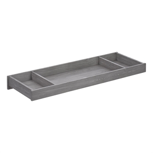 oxford baby westport wood changing topper in dusk gray finish