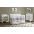 Oxford Baby Lazio Wood 4 In 1 Convertible Crib in Snow White Finish