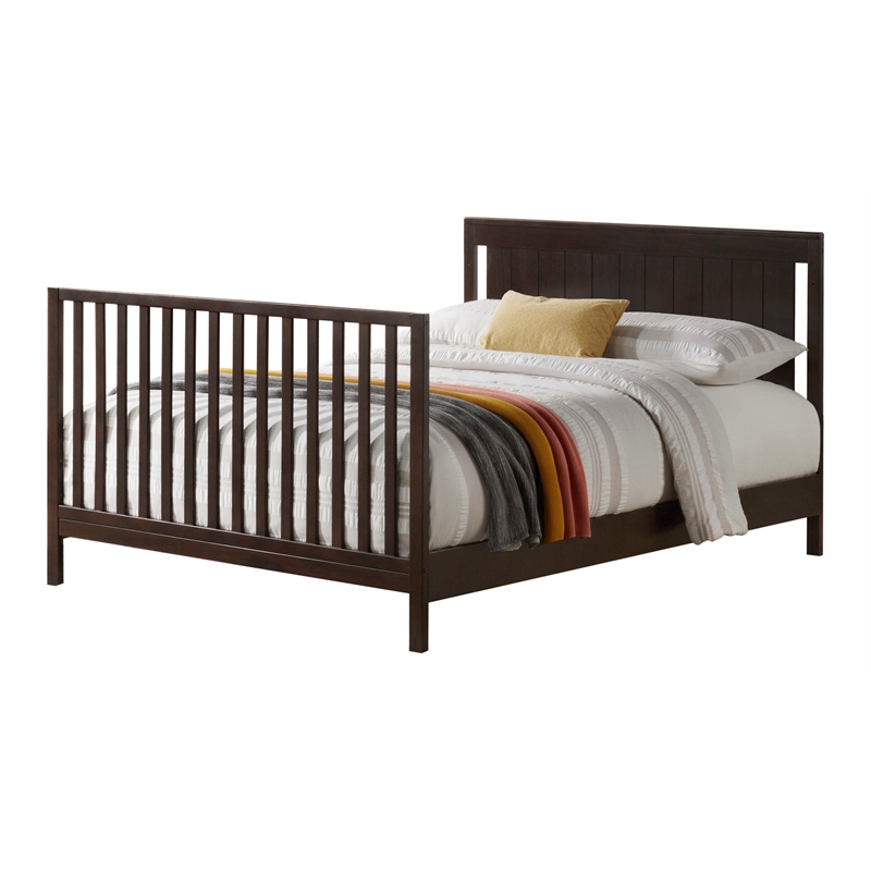 Oxford Baby Lazio Wood Full Bed Conversion Kit in Espresso Finish