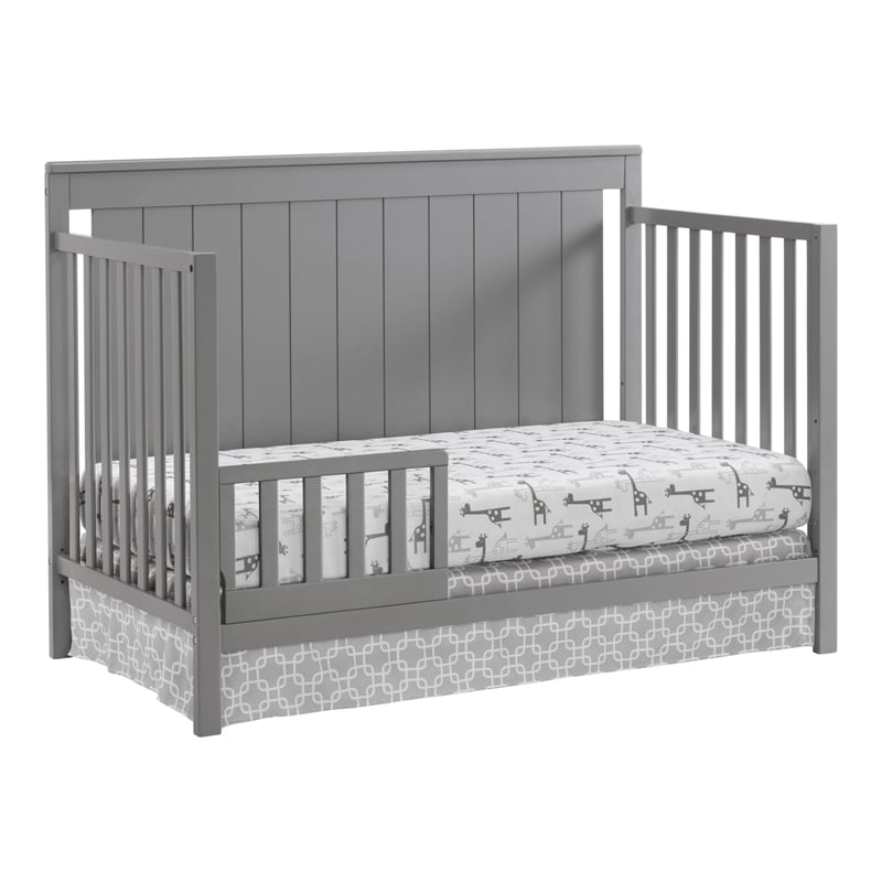 Oxford Baby Lazio Wood Toddler Guard Rail in Dove Gray Finish