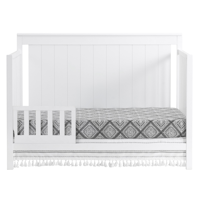 Oxford Baby Lazio Wood Toddler Guard Rail in Snow White Finish