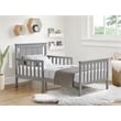 Oxford Baby Lazio Modern Wood Toddler Bed in Dove Gray Finish