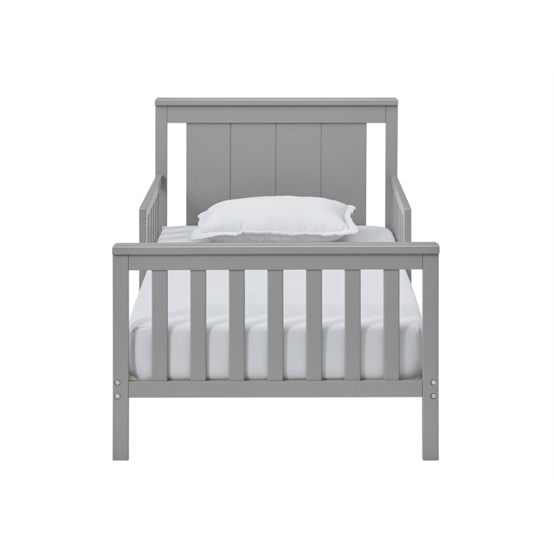 Oxford Baby Lazio Modern Wood Toddler Bed in Dove Gray Finish
