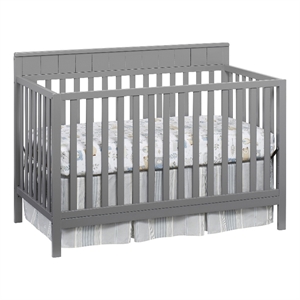 Oxford Baby Logan Wood 4 In 1 Convertible Crib in Dove Gray Finish