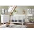 Oxford Baby Logan Wood 4 In 1 Convertible Crib in Snow White Finish