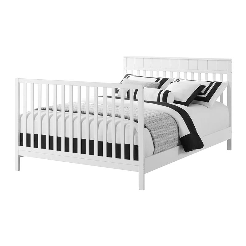 Oxford Baby Logan Wood 4 In 1 Convertible Crib in Snow White Finish