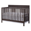 Oxford Baby Logan Wood 4 In 1 Convertible Crib in Espresso Finish