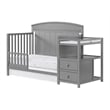 Oxford Baby Pearson Wood Crib And Changer Combo in Dove Gray Finish