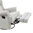 Oxford Baby Teegan Wood and Fabric Swivel Glider & Recliner in Sand Beige
