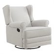 Oxford Baby Teegan Wood and Fabric Swivel Glider & Recliner in Sand Beige