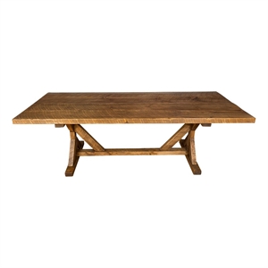 napa east mill and foundry solid wood dining table in early american/natural
