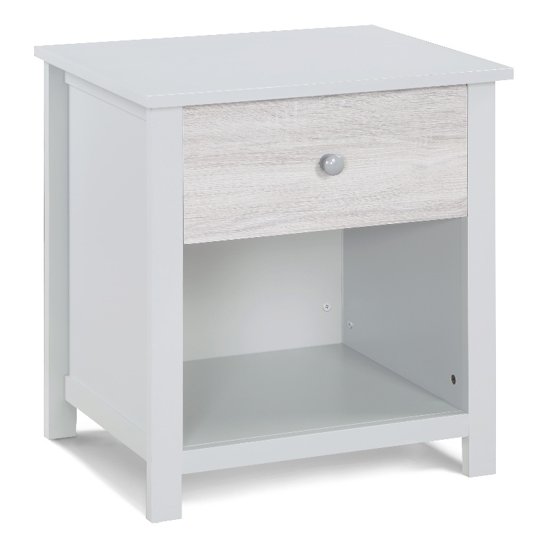 Olive & Opie Connelly Wood Nightstand in Gray and Rockport Gray