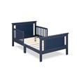 Olive & Opie Connelly Wood Reversible Panel Toddler Bed in Midnight Blue