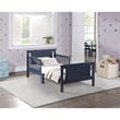 Olive & Opie Connelly Wood Reversible Panel Toddler Bed in Midnight Blue