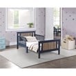 Olive & Opie Connelly Wood Reversible Panel Toddler Bed in Midnight Blue