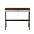 Olive & Opie Hilton Traditional Wood Desk in Espresso and Gray