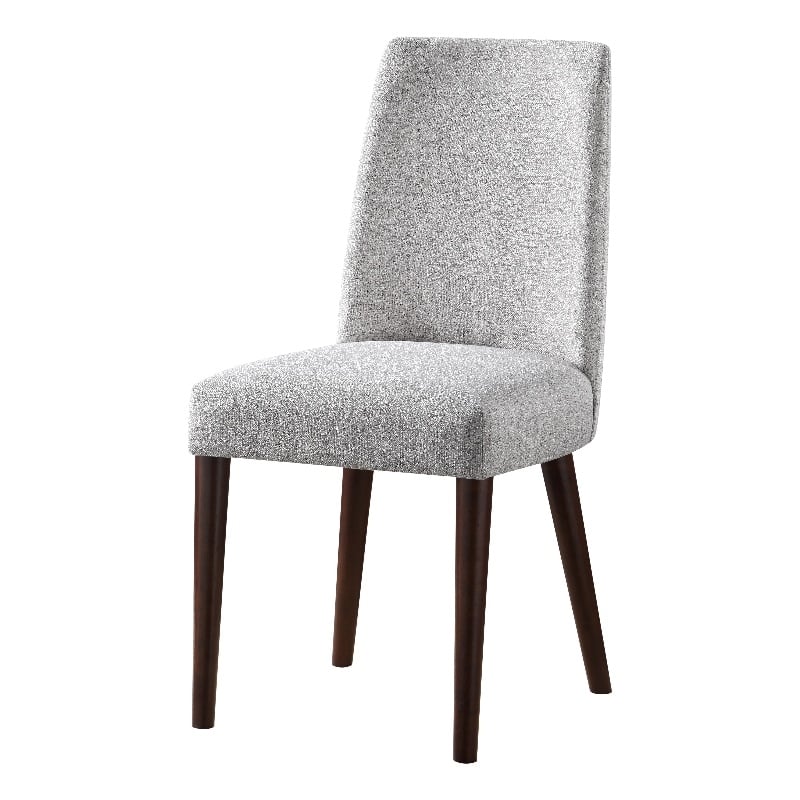 Olive & Opie Taylor Traditional Wood and Fabric Chair in Espresso/Gray