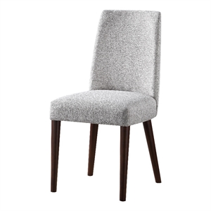 olive & opie taylor traditional wood and fabric chair in espresso/gray