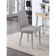 Olive & Opie Taylor Traditional Wood and Fabric Chair in Gray Finish