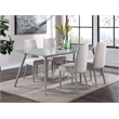Olive & Opie Taylor Traditional Wood and Fabric Chair in Gray Finish