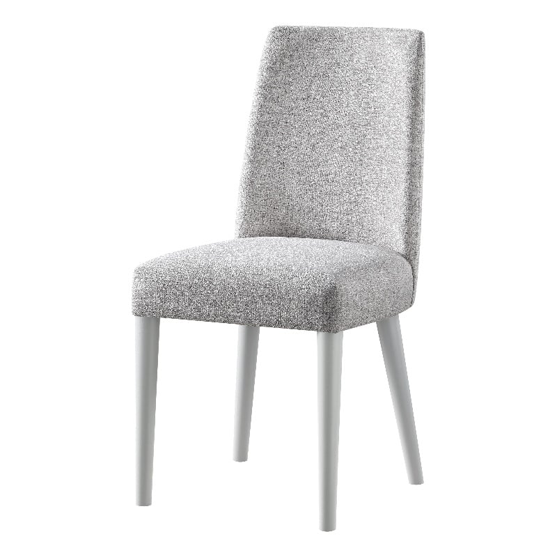 Olive & Opie Taylor Traditional Wood and Fabric Chair in Gray Finish